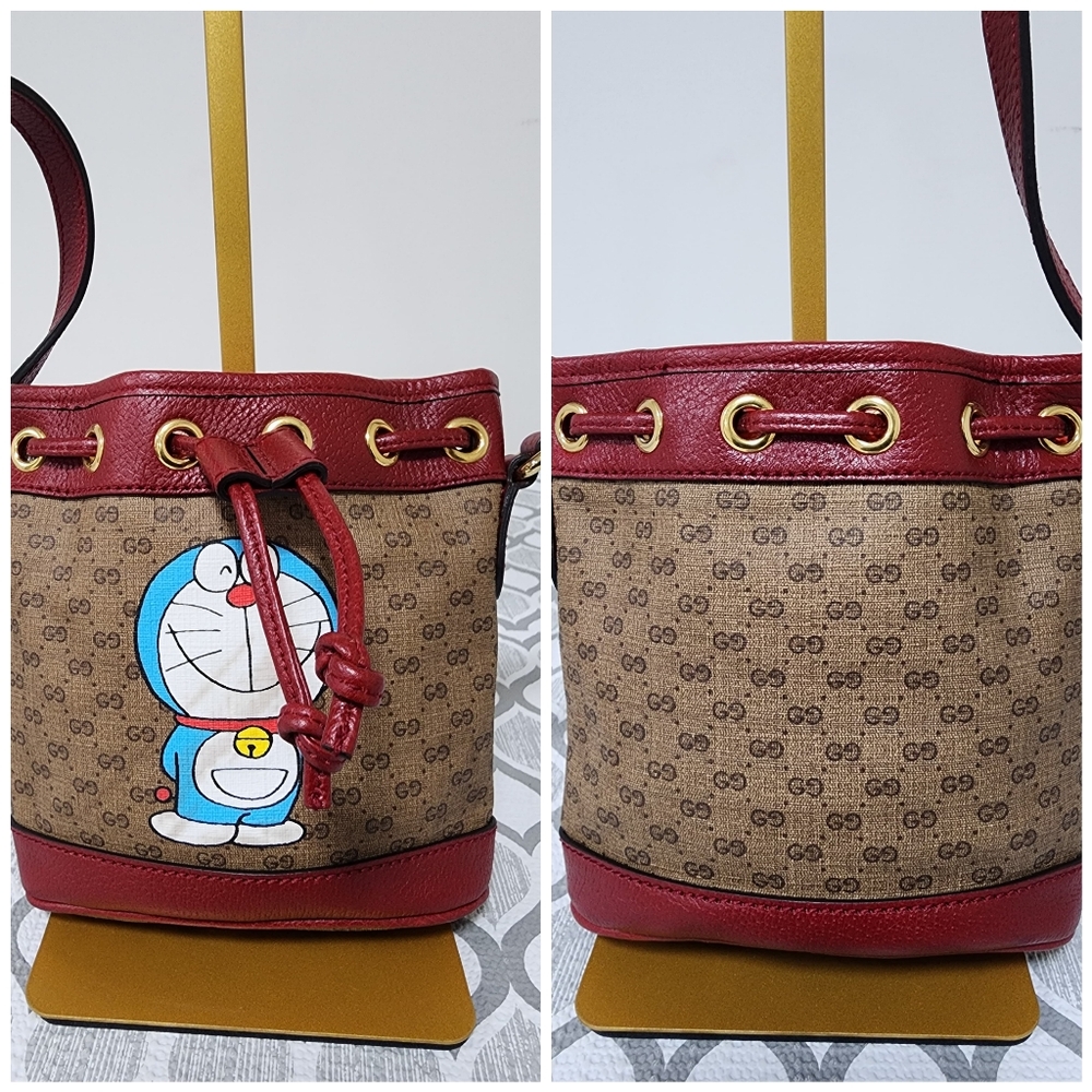 Gucci Doraemon x Gucci Coated Canvas Bucket Bag Mini - Picture 8 of 15